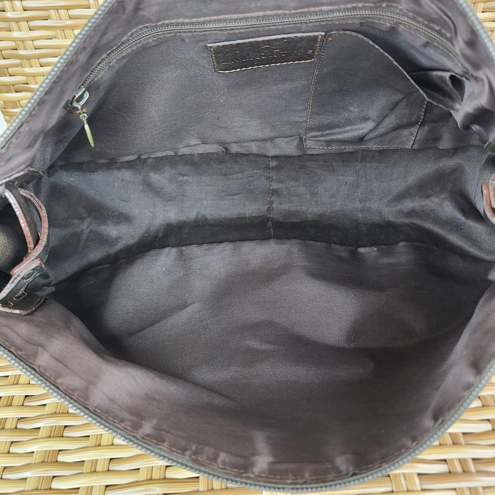 Lamarthe Paris Metallic Brown Small Leather Shoulder Bag Stud Accents - Picture 14 of 16